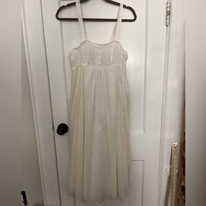 Jcrew Soft Cotton Voile Midi Empire Waist Dress - White 8